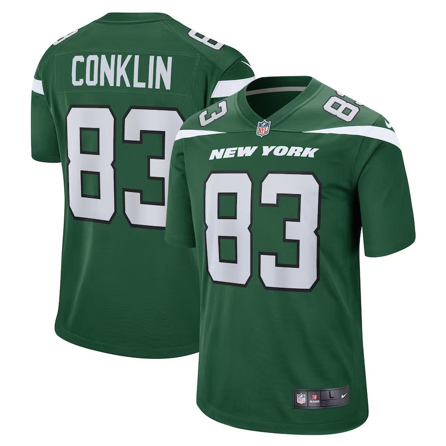 Men New York Jets #83 Tyler Conklin Nike Gotham Green Game NFL Jersey->new york jets->NFL Jersey